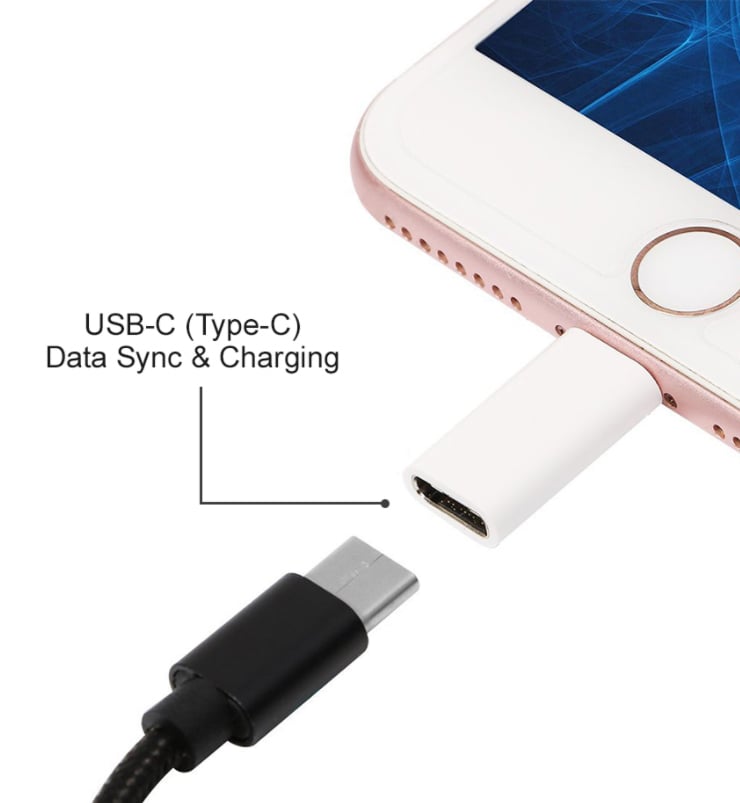 Mini Adattatore Ricarica Sincronizzazione USB-C™ a Lightning® Bianco - Sbox ICSB-ADIPH-C