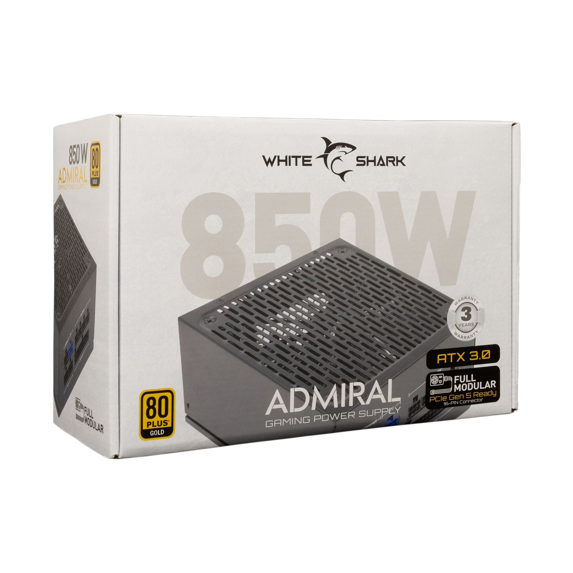 Alimentatore per PC ATX 850 Watt - White Shark ICSB-ADMIRAL