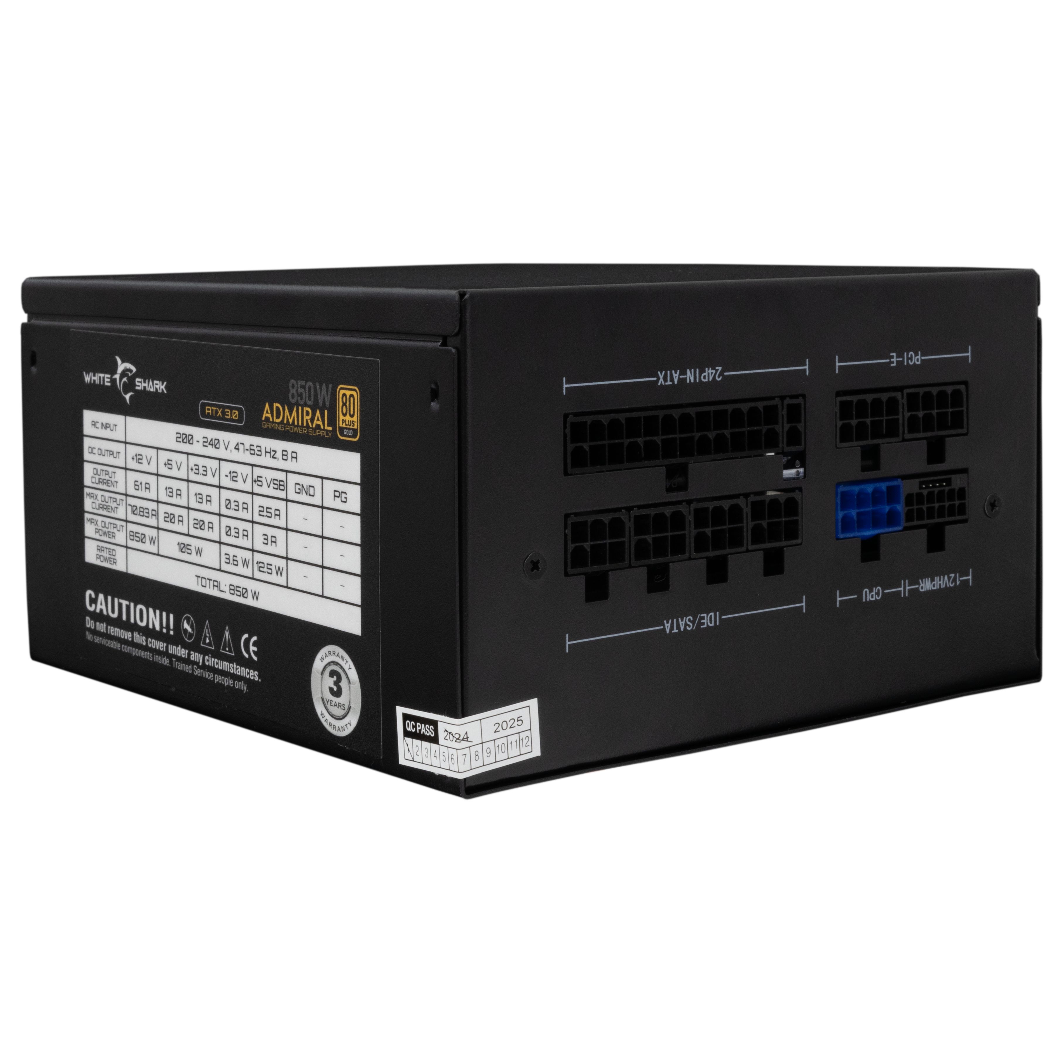 Alimentatore per PC ATX 850 Watt - White Shark ICSB-ADMIRAL