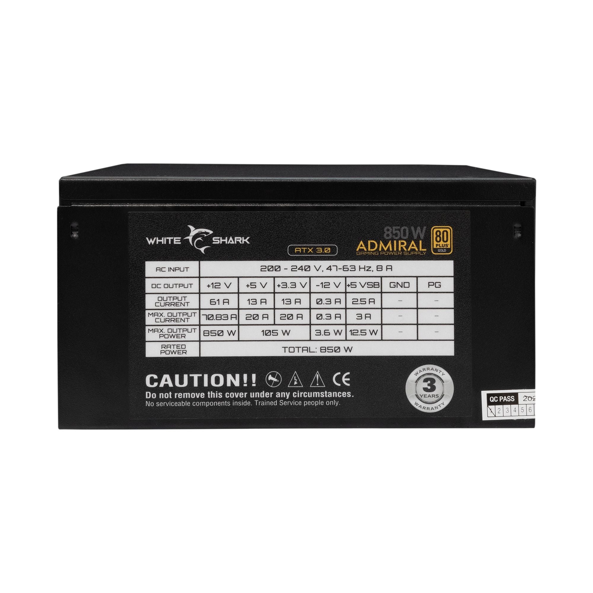 Alimentatore per PC ATX 850 Watt - White Shark ICSB-ADMIRAL