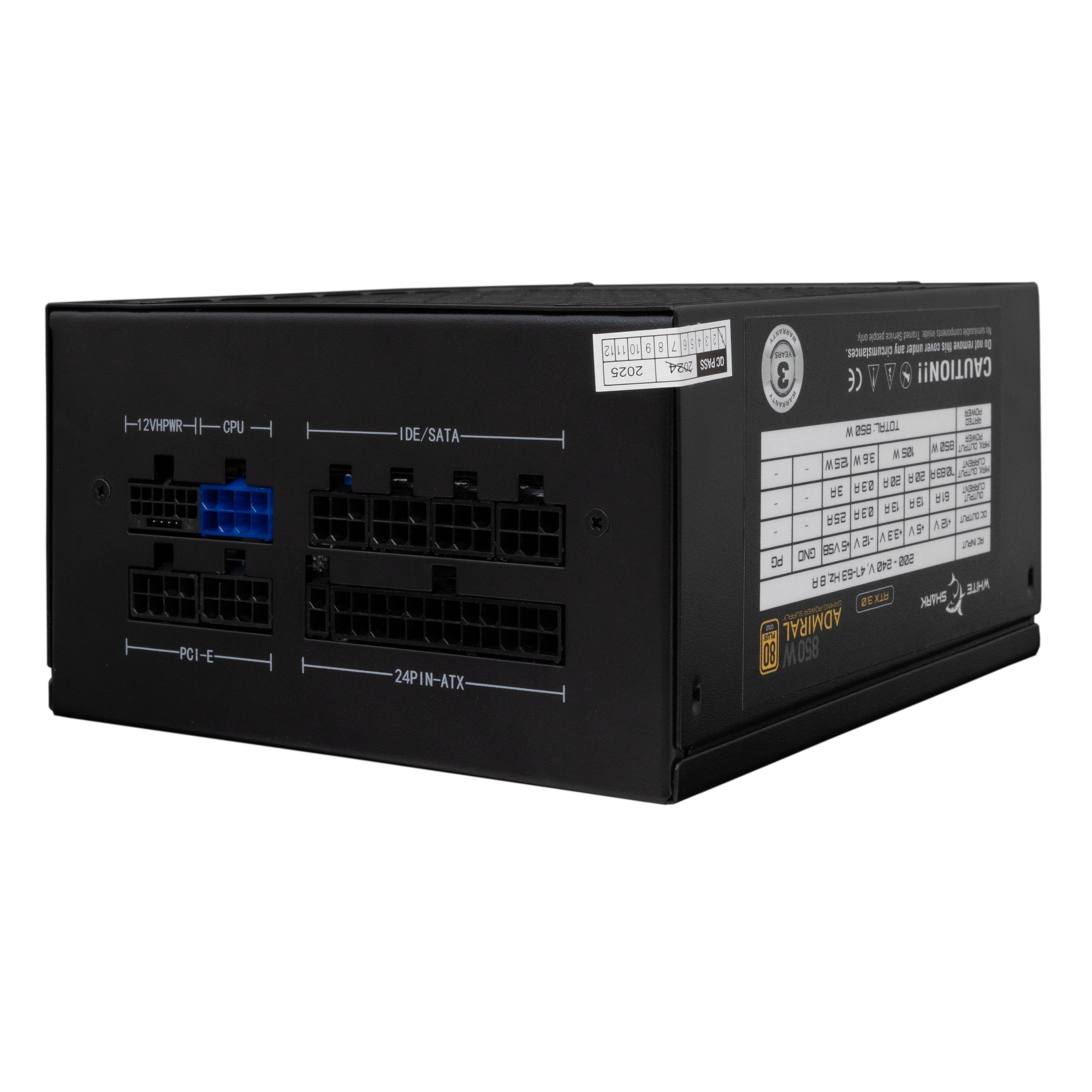 Alimentatore per PC ATX 850 Watt - White Shark ICSB-ADMIRAL