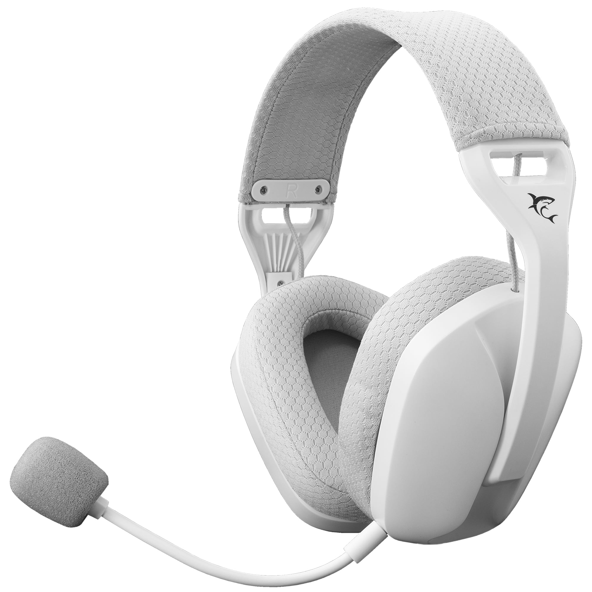Stereo Wireless Gaming Headphone with White Detachable Microphone - White Shark ICSB-BUTTERFLYWH