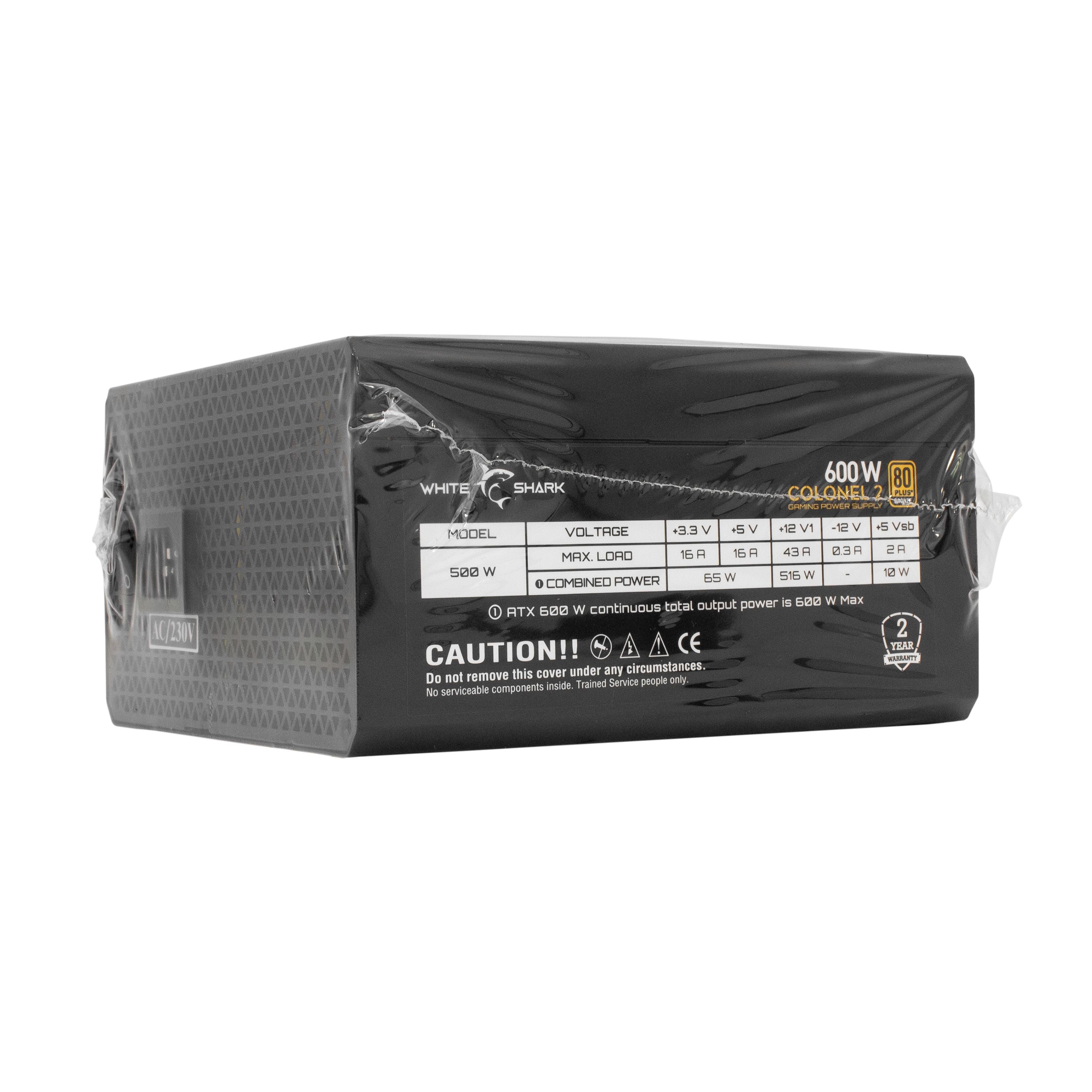 Alimentatore per PC ATX 600 Watt - White Shark ICSB-COLONEL2