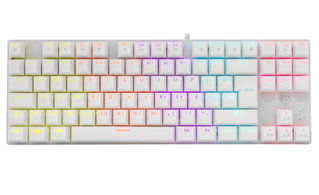 Gaming Keyboard USB Mechanics Backlighting LED RGB 87 Keyboards White - White Shark ICSB-COMMANDOS-US-WH