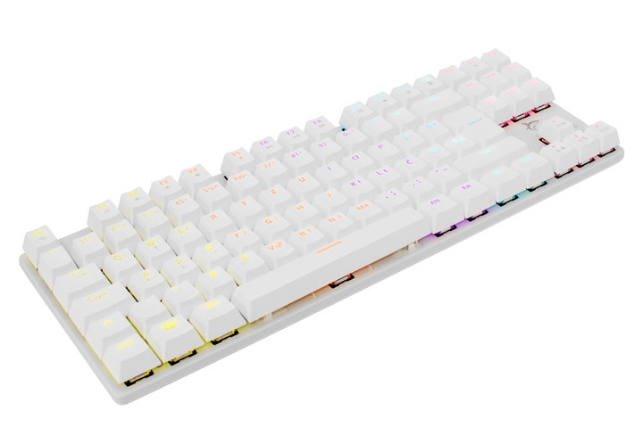 Tastiera Gaming Meccanica USB Retroilluminazione LED RGB 87 Tasti Bianco - White Shark ICSB-COMMANDOS-US-WH