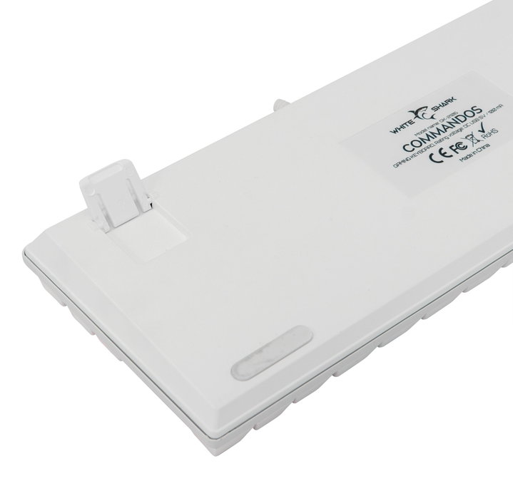 Tastiera Gaming Meccanica USB Retroilluminazione LED RGB 87 Tasti Bianco - White Shark ICSB-COMMANDOS-US-WH
