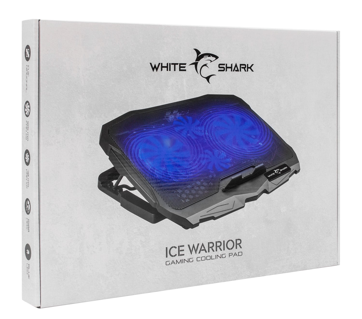 Dissipatore USB 4 Ventole per Notebook Illuminazione LED Blu - White Shark ICSB-CP25