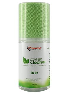 Cleaning Spray for LCD Monitor 200 ml with Green Microfibre Cloth - ICSB-CS 02 Sbox