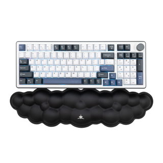 Cuscinetto poggiapolsi memory foam per tastiera nero - White Shark ICSB-CUMULUSBK