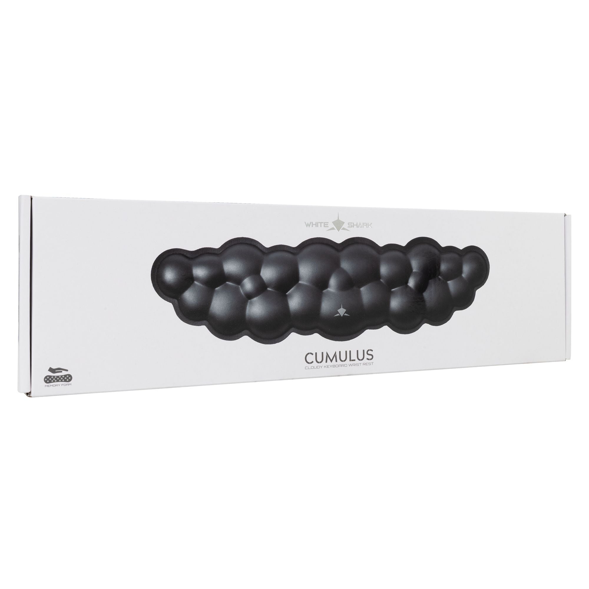 Cuscinetto Poggiapolsi in Memory Foam Nuvola da Tastiera Cumulus Nero - White Shark ICSB-CUMULUSBK