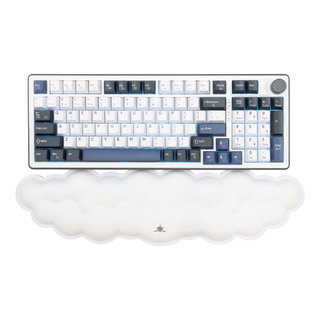 Cuscinetto Poggiapolsi in Memory Foam Nuvola da Tastiera Cumulus Bianco - White Shark ICSB-CUMULUSWH