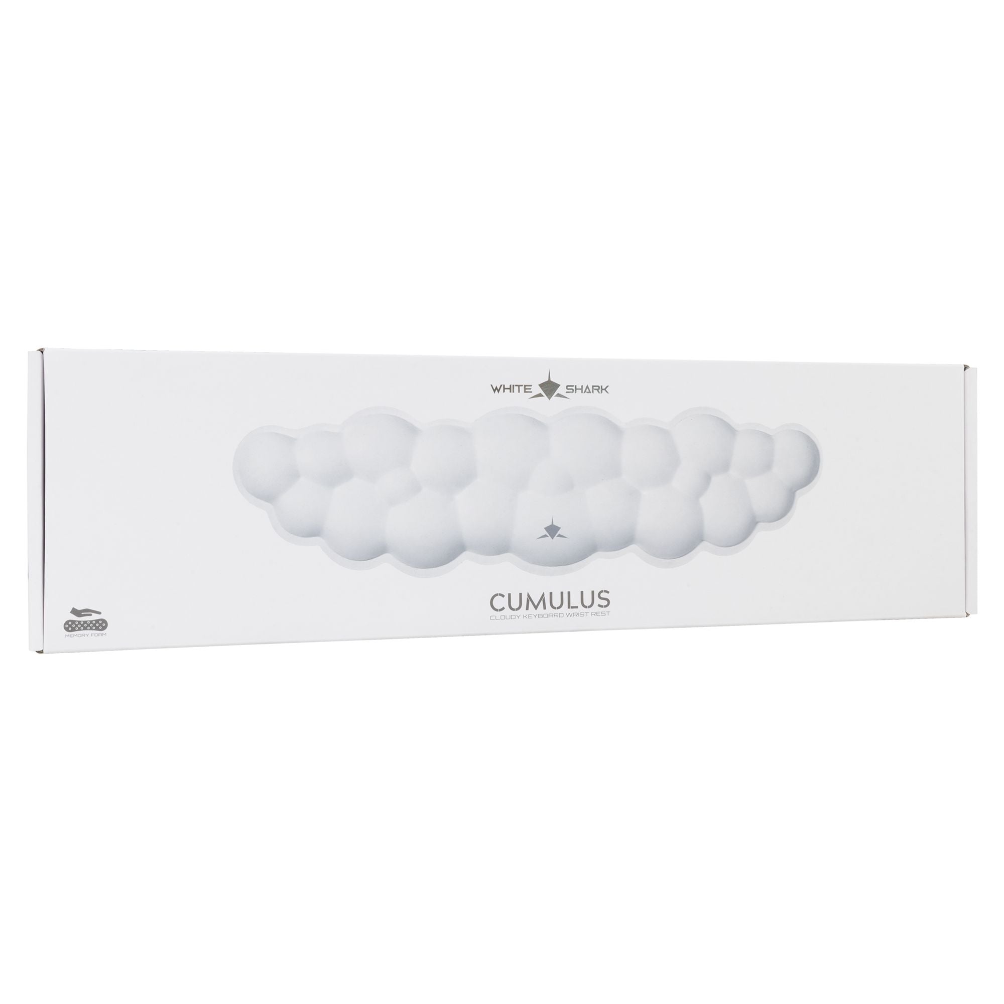 Cuscinetto Poggiapolsi in Memory Foam Nuvola da Tastiera Cumulus Bianco - White Shark ICSB-CUMULUSWH