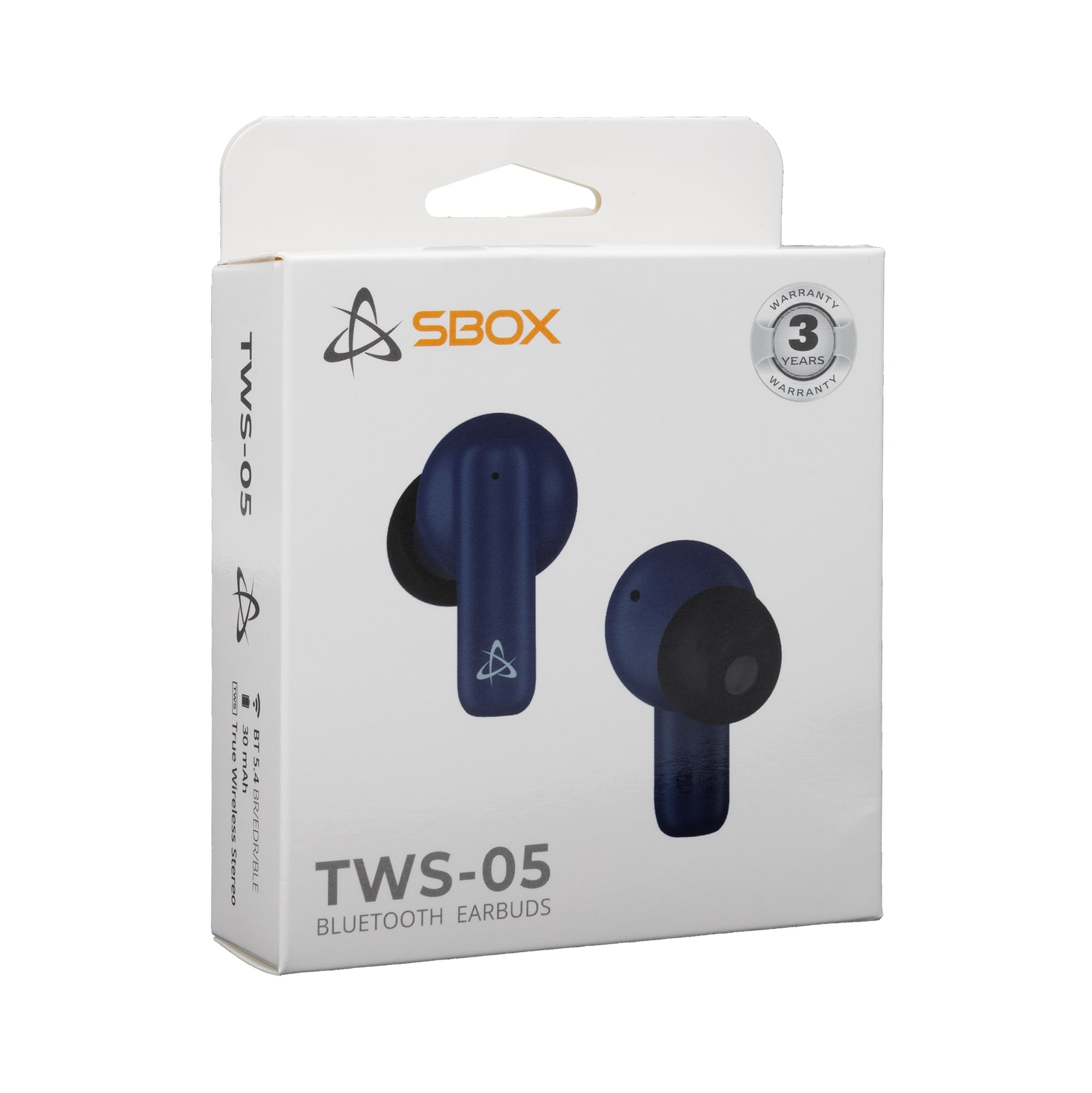 Auricolari Bluetooth v5.4 con Custodia di Ricarica EB-TWS05 Blu - Sbox ICSB-EBTWS05BL
