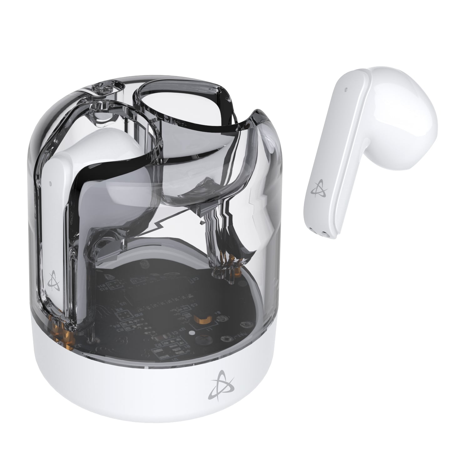 Bluetooth headphones with EB-TWS 12 White microphone - ICSB-EBTWS 12 Wh Sbox