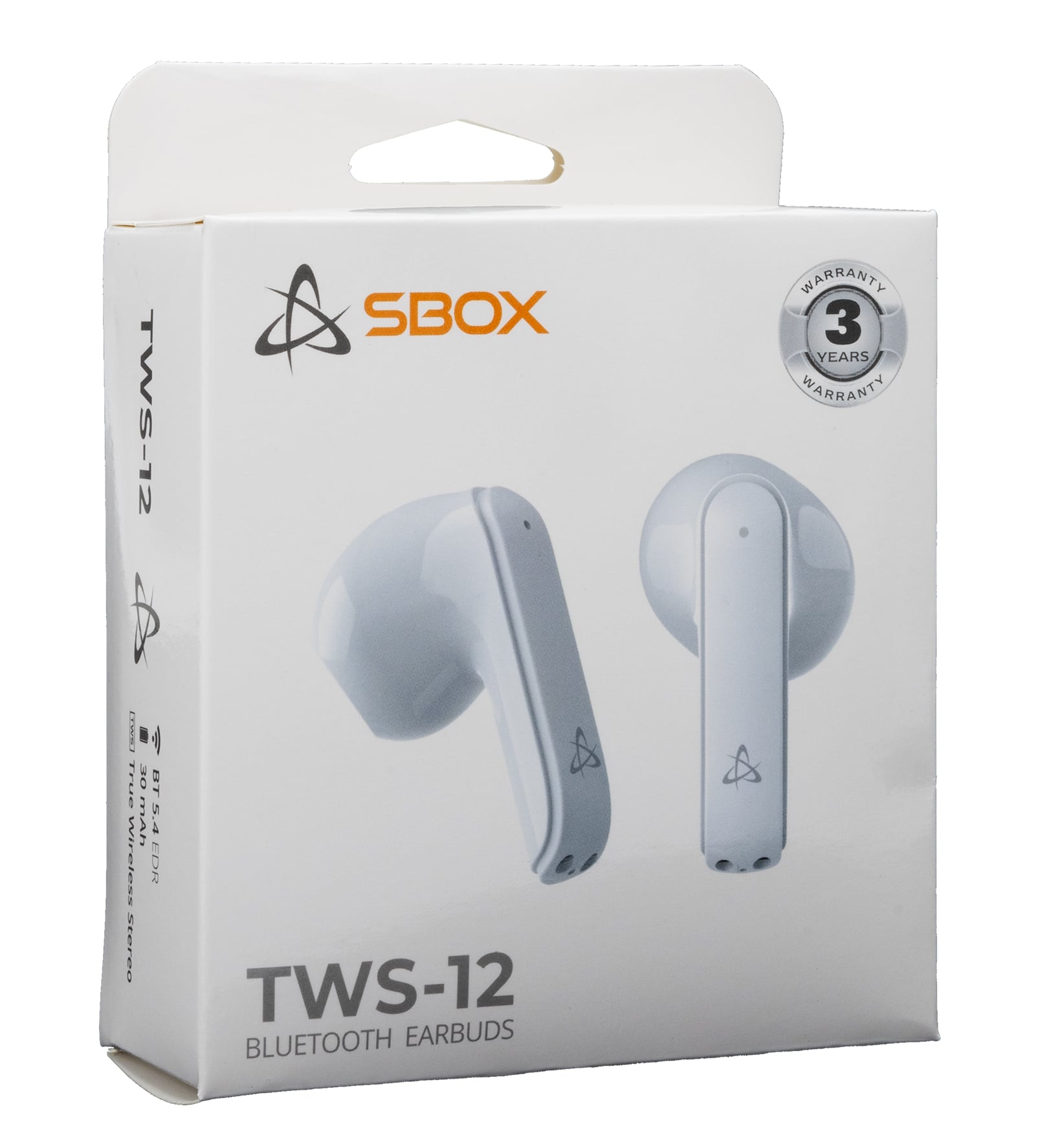 Bluetooth headphones with EB-TWS 12 White microphone - ICSB-EBTWS 12 Wh Sbox
