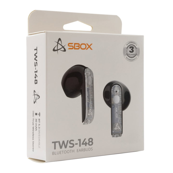 Bluetooth headphones with In-Ear microphone - SBOX ICSB-EBTWS 148 BK