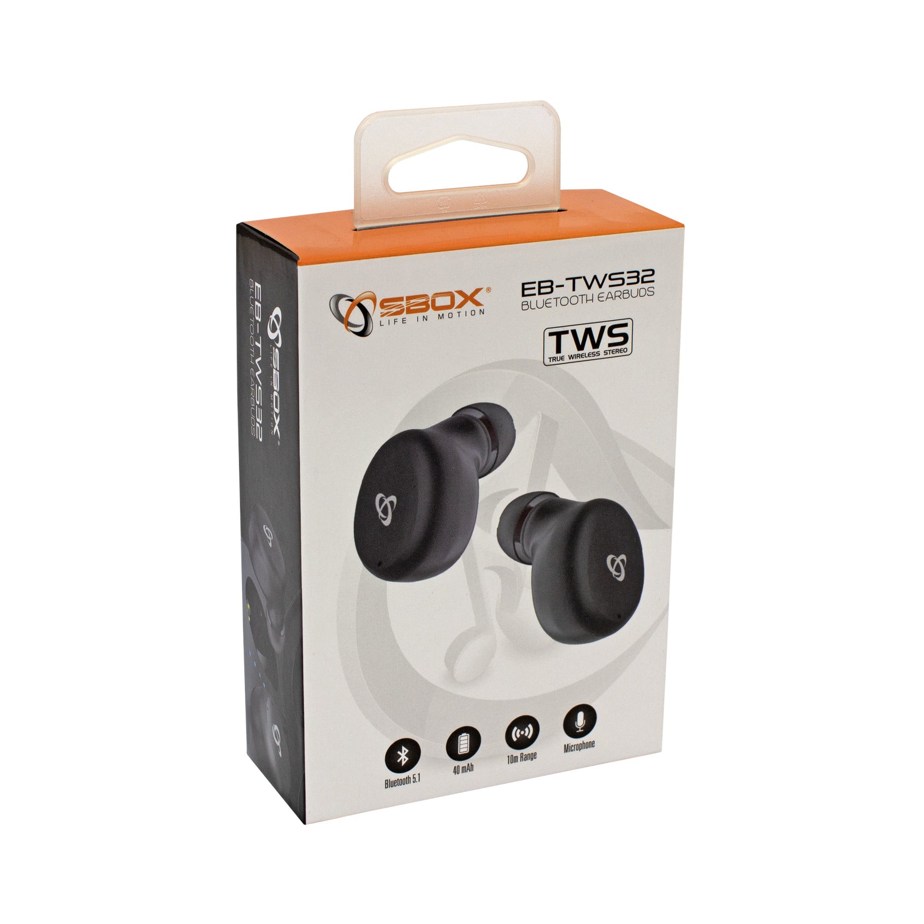 Bluetooth 5.1 In-ear headphones with Recharge Case - ICSB-EBTWS 32 Sbox