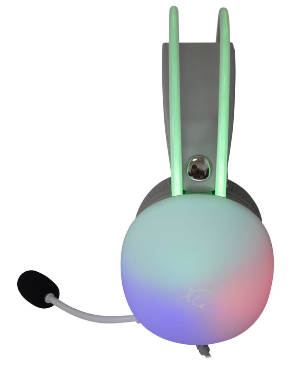 Cuffia Gaming Stereo Microfono RGB Bianco - White Shark ICSB-FIREFLYW