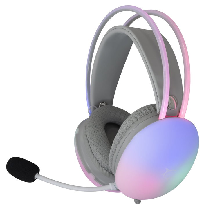 Cuffia Gaming Stereo Microfono RGB Bianco - White Shark ICSB-FIREFLYW