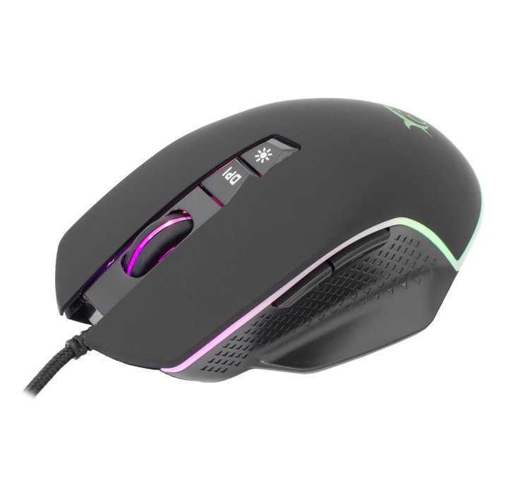 Mouse Ottico USB Gaming 6400 Dpi Retroilluminazione LED RGB Nero - White Shark ICSB-GARETHBK