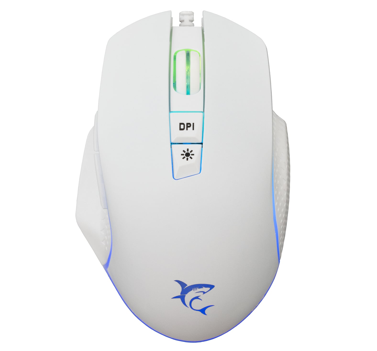 Optical Mouse USB Gaming 6400 Dpi LED Backlight RGB White - White Shark ICSB-GARETHWH