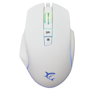 Mouse Ottico USB Gaming 6400 Dpi Retroilluminazione LED RGB Bianco - White Shark ICSB-GARETHWH