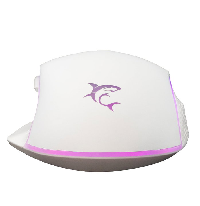Mouse Ottico USB Gaming 6400 Dpi Retroilluminazione LED RGB Bianco - White Shark ICSB-GARETHWH
