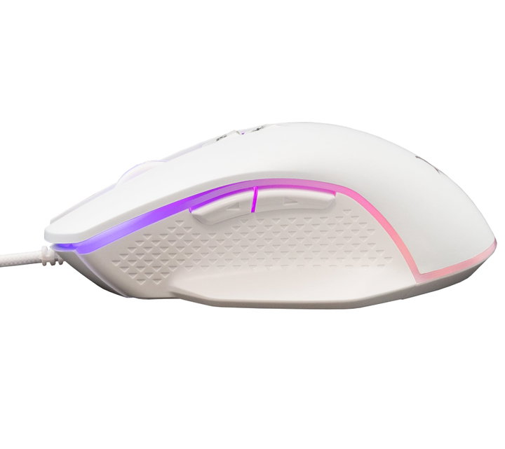 Mouse Ottico USB Gaming 6400 Dpi Retroilluminazione LED RGB Bianco - White Shark ICSB-GARETHWH