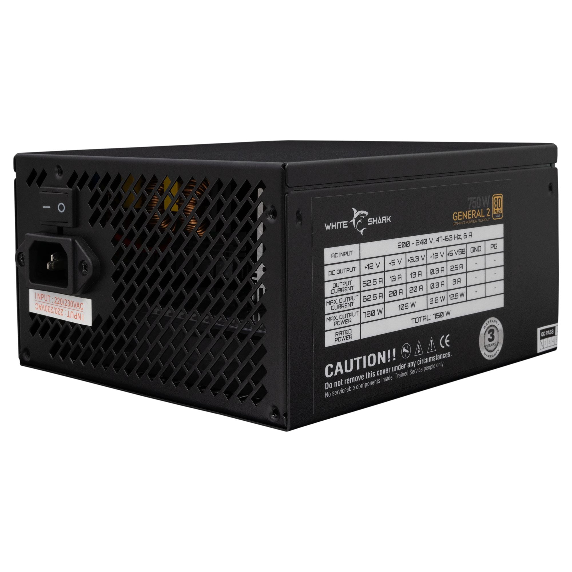 Alimentatore per PC ATX 750 Watt - White Shark ICSB-GENERAL2