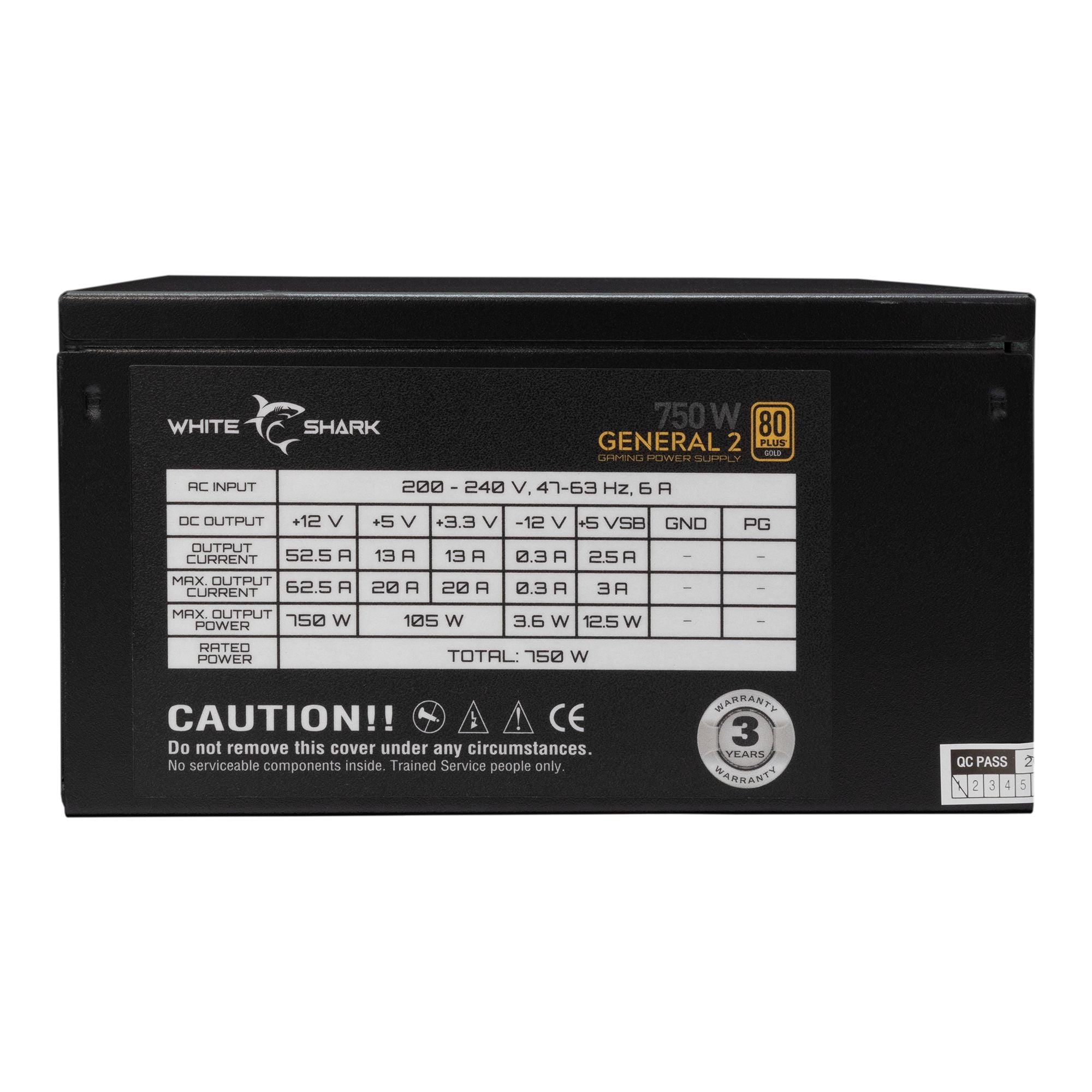 Alimentatore per PC ATX 750 Watt - White Shark ICSB-GENERAL2
