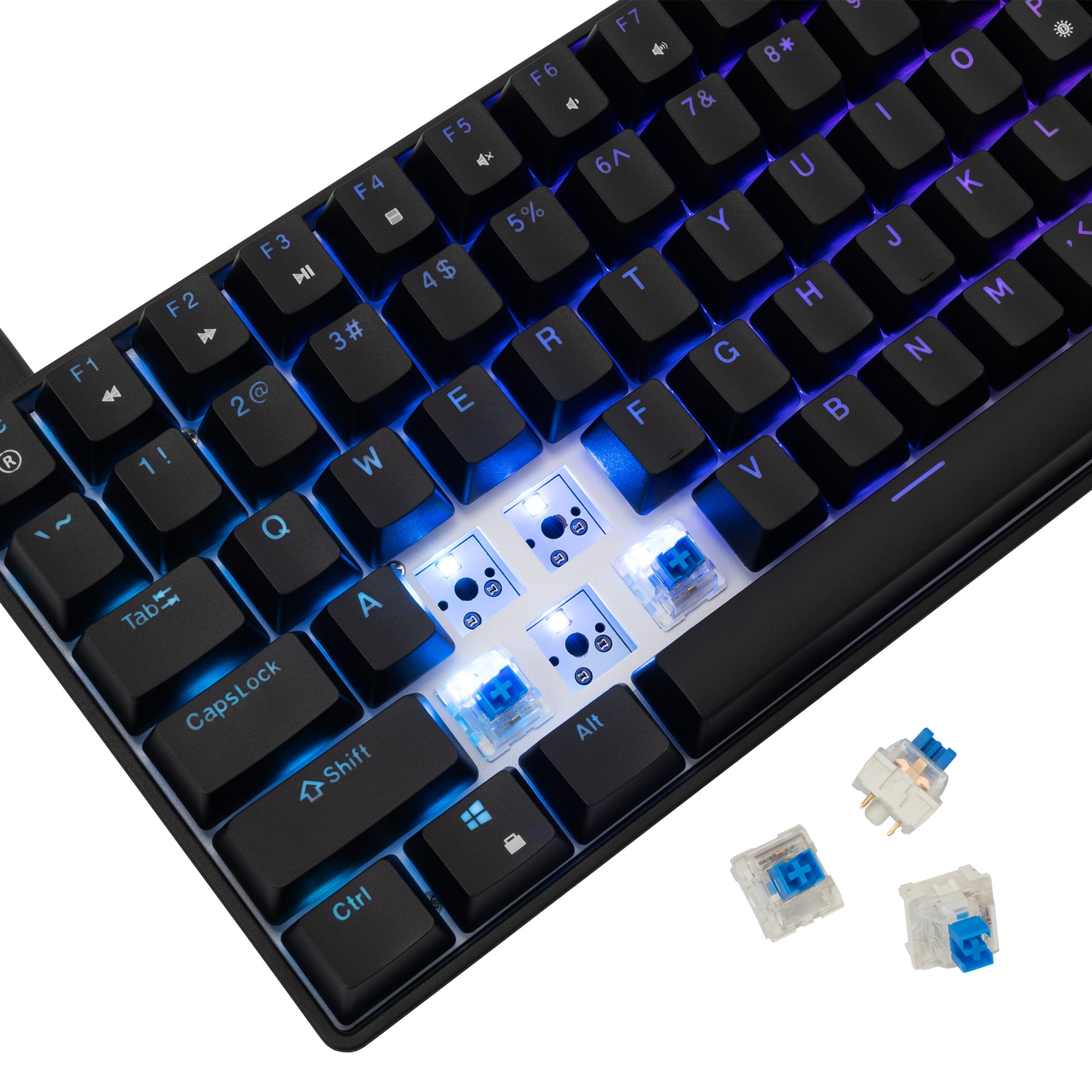 Gaming USB 85 Keyboard with RGB LED Backlight - White Shark ICSB-GK 005121