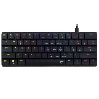 Tastiera Gaming USB-C 62 Tasti con Retroilluminazione LED RGB e 19 Effetti Luce - White Shark ICSB-GK006111