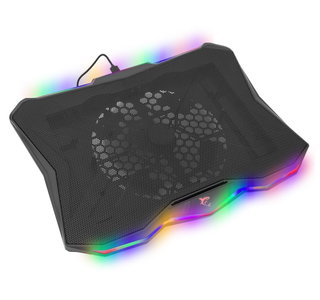Notebook support up to 17.3 " with RGB LED Cooling Fan - White Shark ICSB-GLACIER