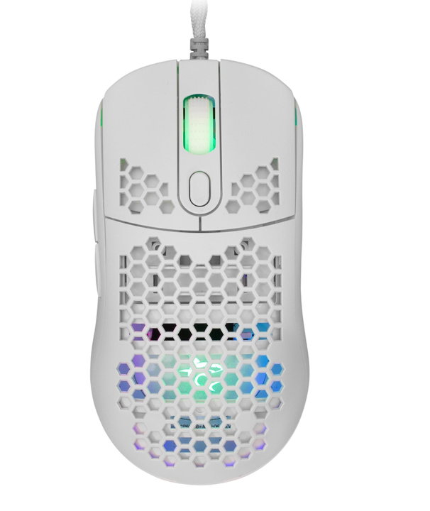 Mouse Gaming Ottico USB 6400 DPI RGB 6D Bianco GALAHAD - White Shark ICSB-GM5007WH