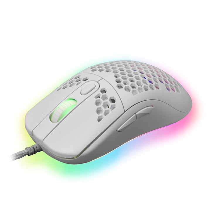 Mouse Gaming Ottico USB 6400 DPI RGB 6D Bianco GALAHAD - White Shark ICSB-GM5007WH