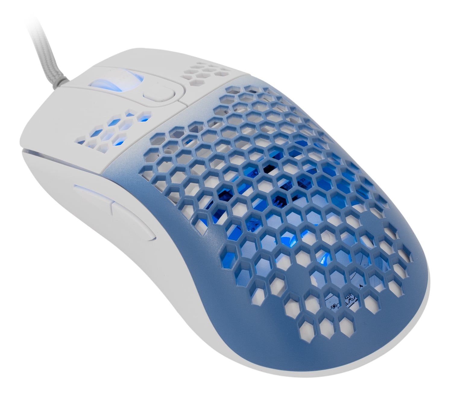 Mouse Ottico USB 7200 Dpi 6 Tasti Retroilluminazione LED RGB con Tappetino 30x25 - White Shark ICSB-GMP2201WB