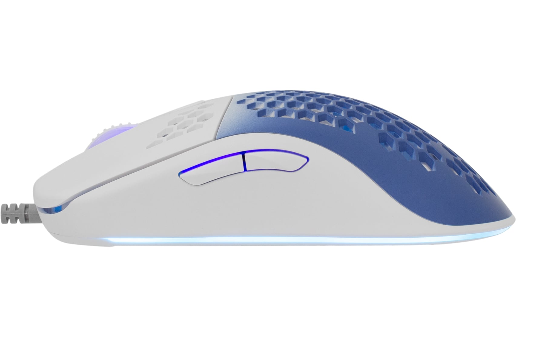 Mouse Ottico USB 7200 Dpi 6 Tasti Retroilluminazione LED RGB con Tappetino 30x25 - White Shark ICSB-GMP2201WB