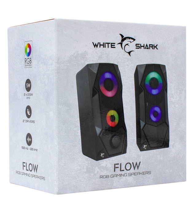 Set Speakers Gaming USB RGB 2.0 Stereo - White Shark ICSB-GSP 634