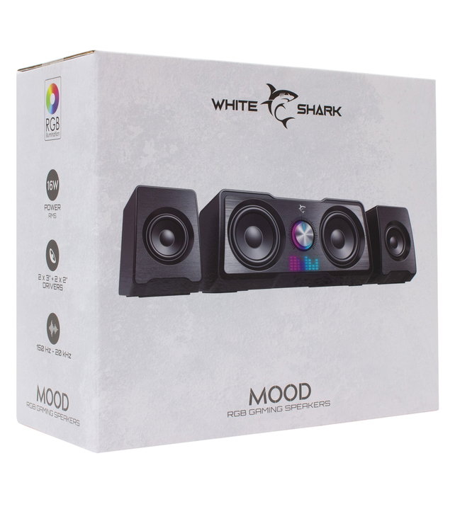 Gaming Stereo 2.2 RGB USB 3,5 speaker system mm - White Shark ICSB-GSP 968 B