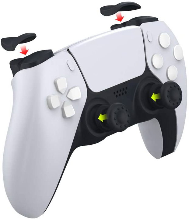 Kit protettivo antiscivolo leve Controller PlayStation5 PS5 8in1 - White Shark ICSB-HOOK