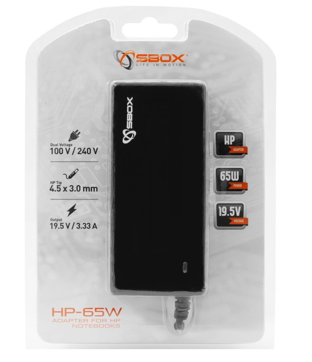 Alimentatore per Notebook HP 65W Nero - SBOX ICSB-HP65W