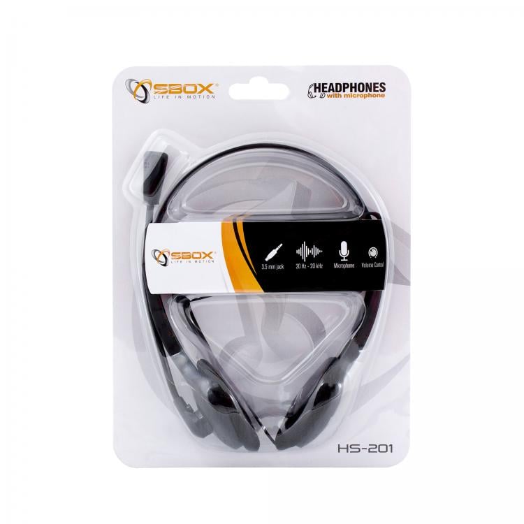 Cuffie Stereo con Microfono e Regolazione del Volume - Sbox ICSB-HS201