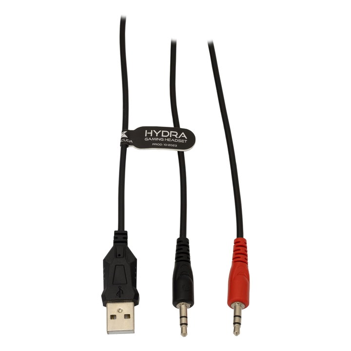 Cuffie Gaming Stereo 2.0 con Microfono e Illuminazione RGB, BGH-021 HYDRA Nero - Baracuda ICSB-HYDRABK