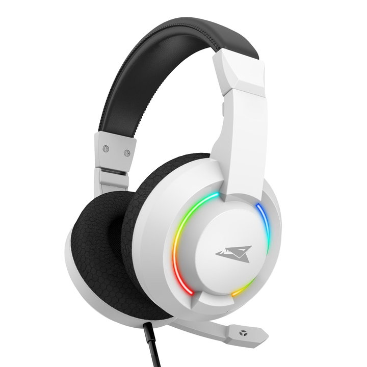 Cuffie Gaming Stereo 2.0 con Microfono e Illuminazione RGB, BGH-021 HYDRA Bianco - Baracuda ICSB-HYDRAWH