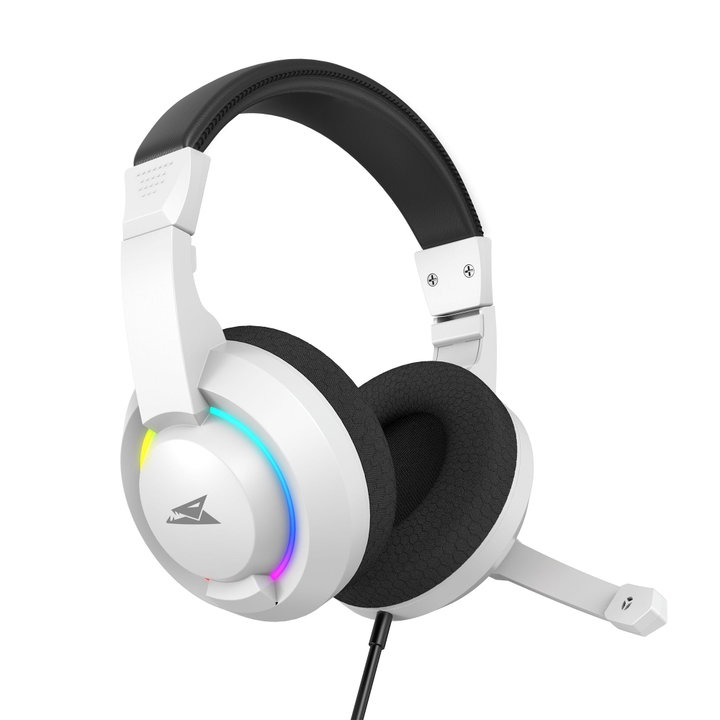 Cuffie Gaming Stereo 2.0 con Microfono e Illuminazione RGB, BGH-021 HYDRA Bianco - Baracuda ICSB-HYDRAWH