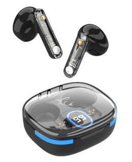 Wireless earphones BT 5.3 Charging case with Black Display - White Shark ICSB-HYPERBEATB