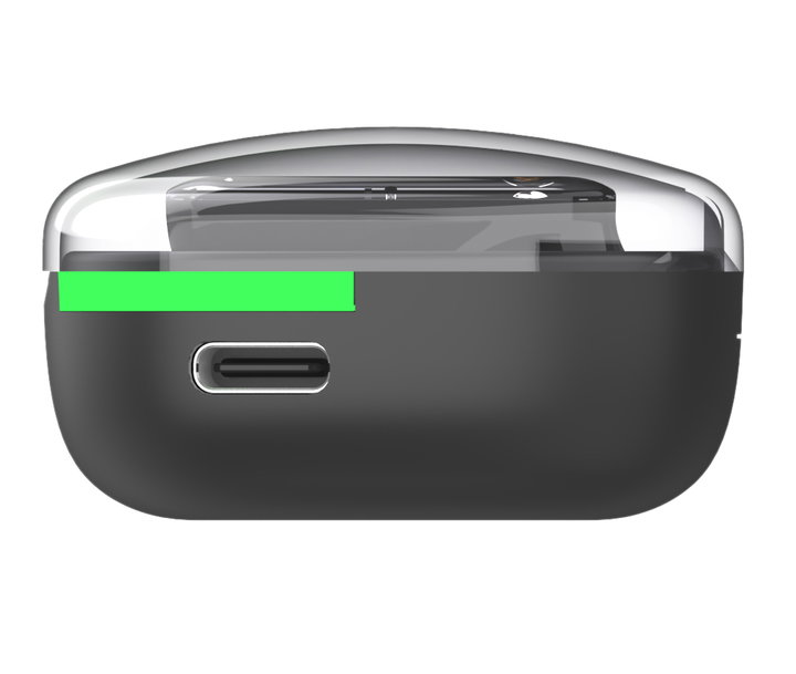 Wireless earphones BT 5.3 Charging case with Black Display - White Shark ICSB-HYPERBEATB