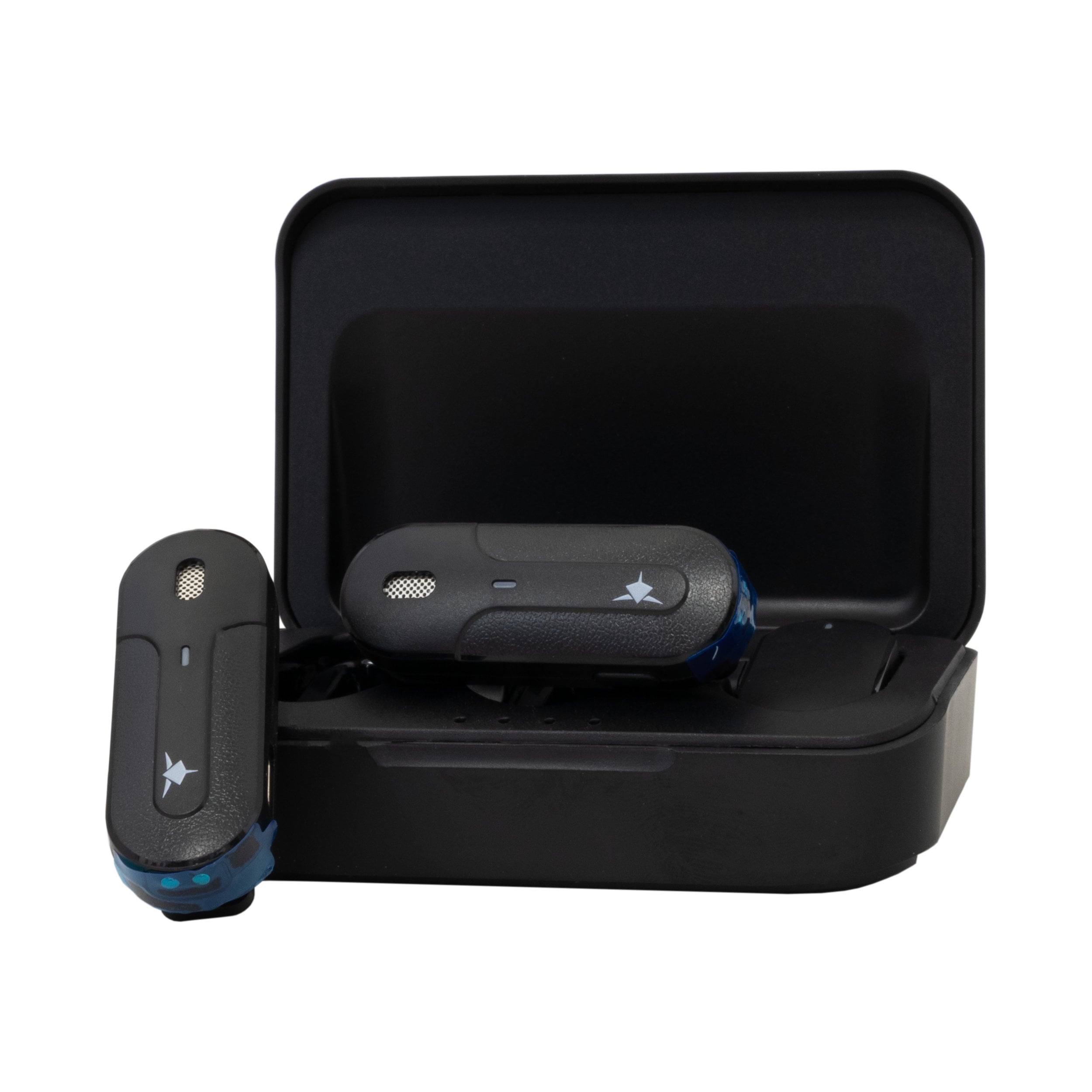 Set 2 Mini Microfoni Lavalier Wireless con Ricevitore USB-C™ e Custodia di Ricarica, IKORO - White Shark ICSB-IKORO