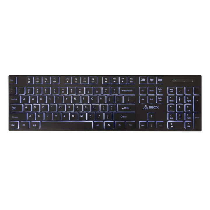 Tastiera 105 Tasti USB Layout Americano, colore Nero - Sbox ICSB-K22BKUS