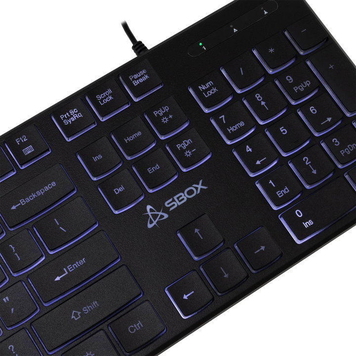 Tastiera 105 Tasti USB Layout Americano, colore Nero - Sbox ICSB-K22BKUS